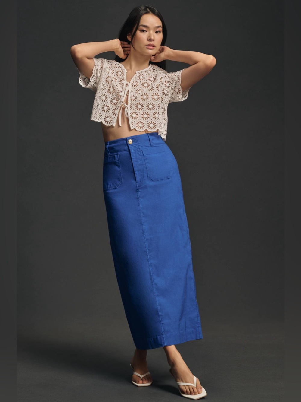 NWT Anthropologie Maeve The Colette Maxi Skirt M